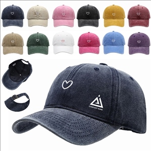 Heart Embroidery Soft Top Fashion Baseball Cap